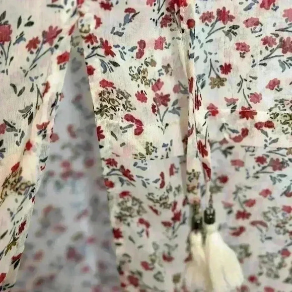 DR2 Sheer Long Maxi Flowered Dress (Size Small) - Picture 7 of 11